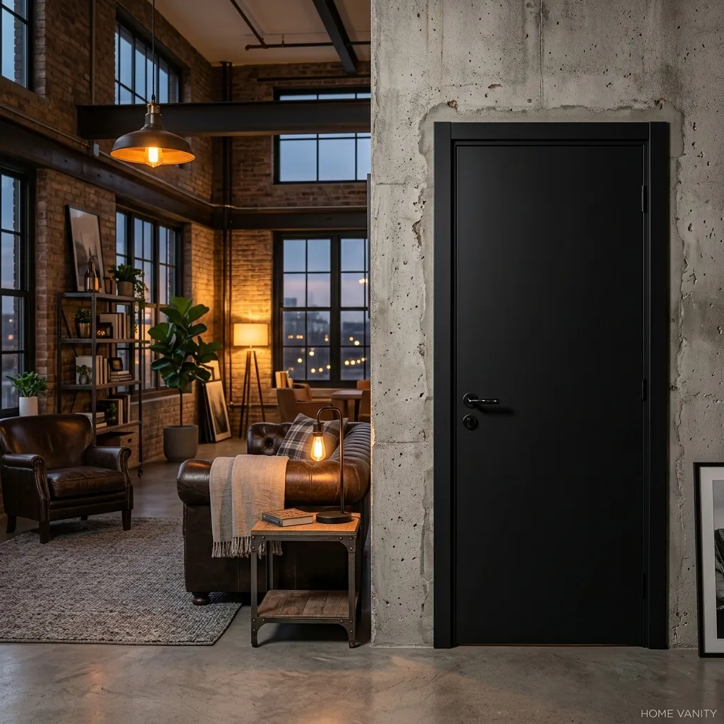 Black WPC Door