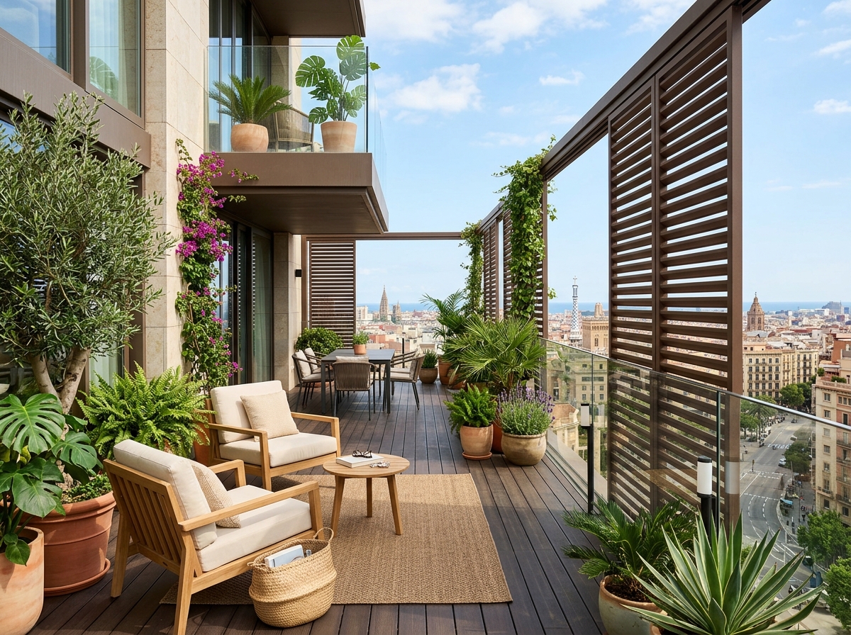 Exterior WPC Balcony & Pergola Screen Grill
