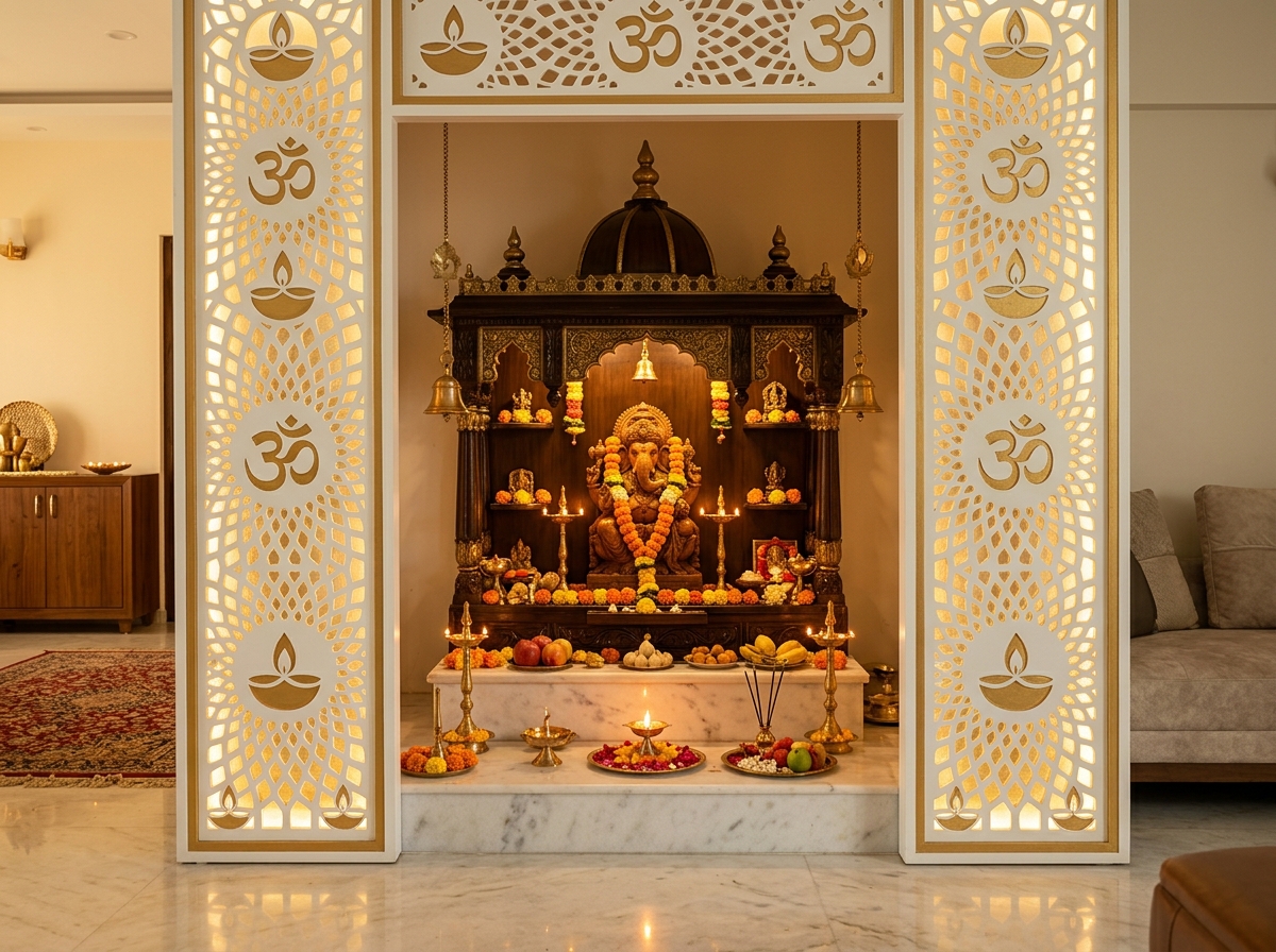 Mandir Decorative CNC WPC Jali