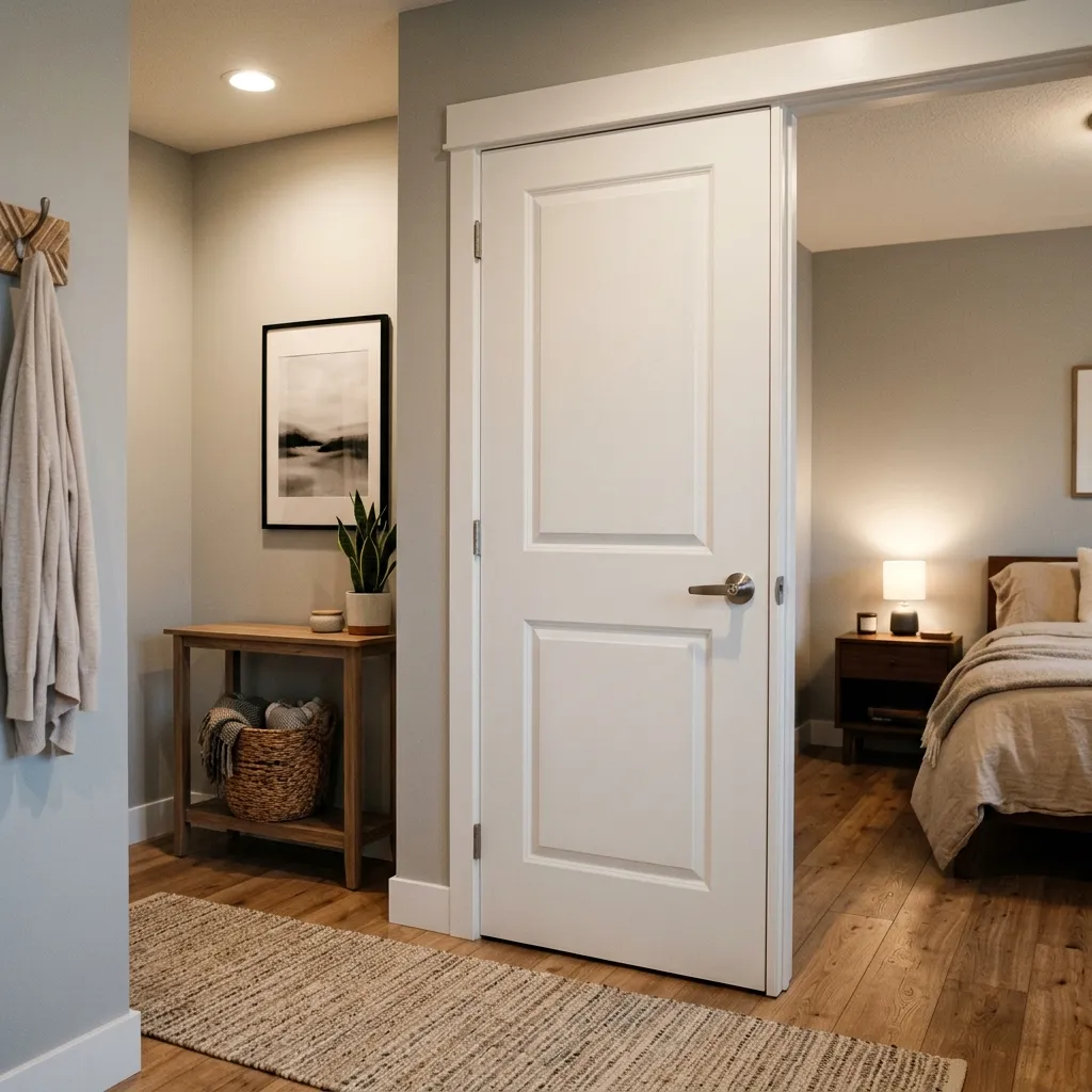 2 Panel White PVC Door